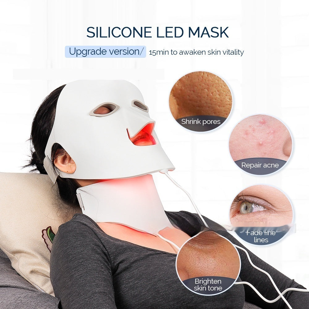LED Face Mask Anti-Aging Therapy