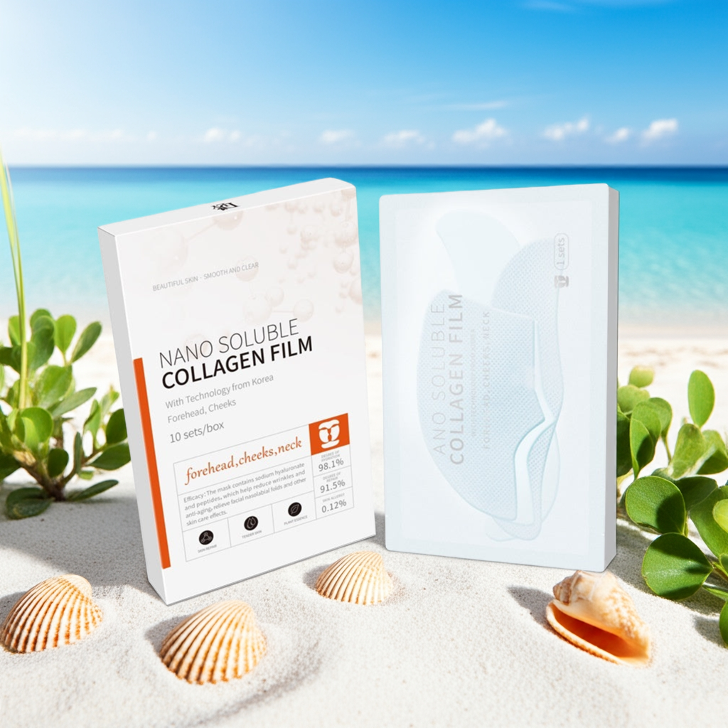 Nano Bio Collagen Hydrogel Face Masks by Vellura – box with 10 masks
