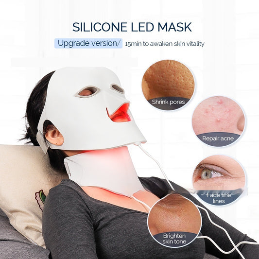 LED Face Mask Anti-Aging Therapy
